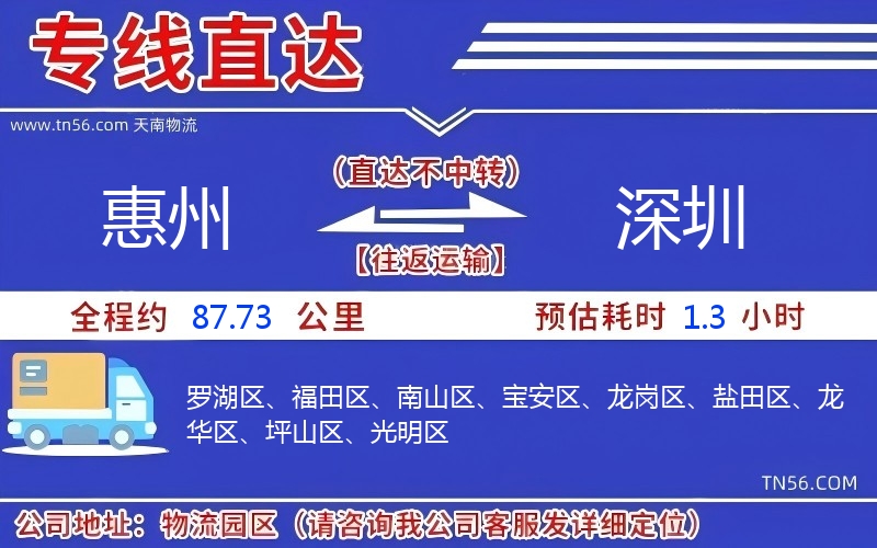 惠州到深圳物流公司 惠州到深圳物流公司