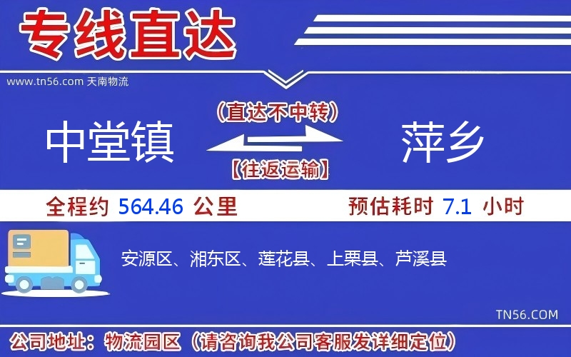 中堂镇到萍乡物流公司 中堂镇到萍乡物流公司