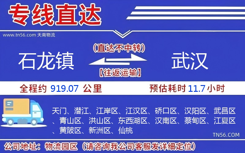 石龙镇到武汉物流公司